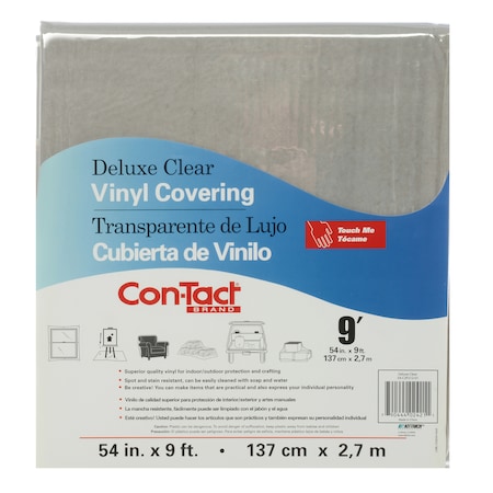 Con-Tact Brand Con-Tact Clear Vinyl Covering, Deluxe, 54 x 9 Ft. 54C3P21206P